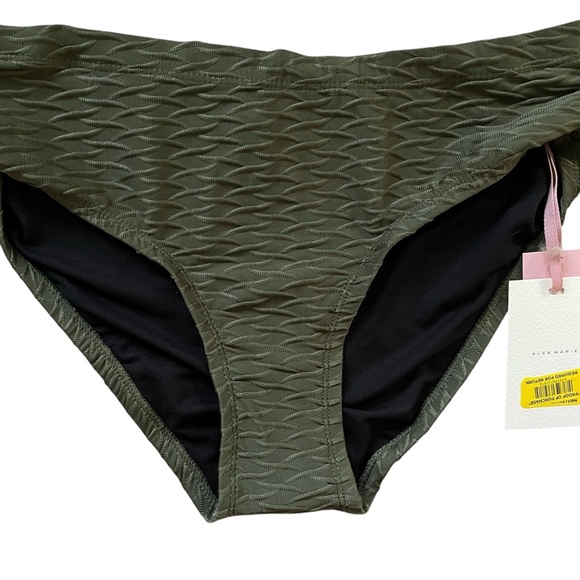 Olive Textured Bikini Bottom - Picture 1 of 2